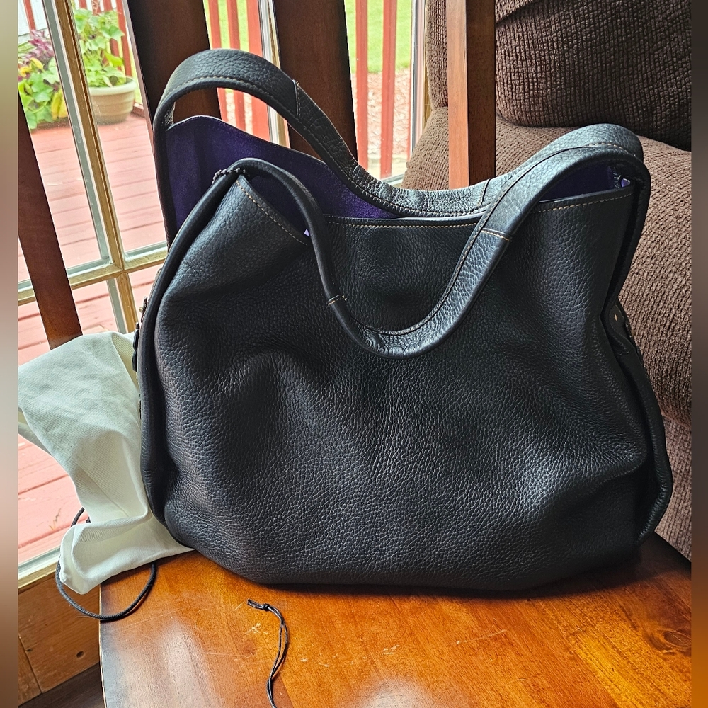 Coach Bandit Hobo 39 with Tooled Tea Roses